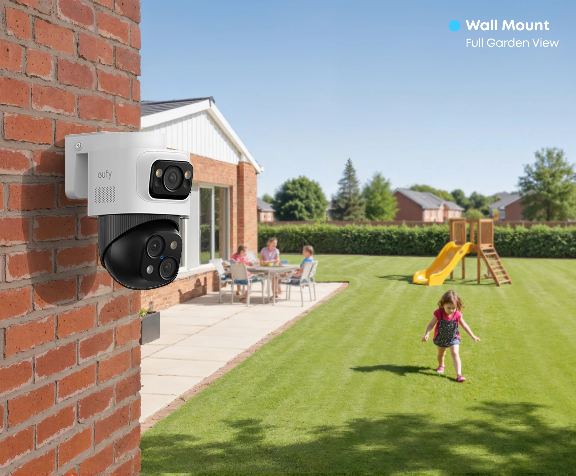 eufy PoE Cam S4 — outdoor security camera installed on UK home exterior