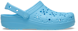 Close-up of casual foam clogs